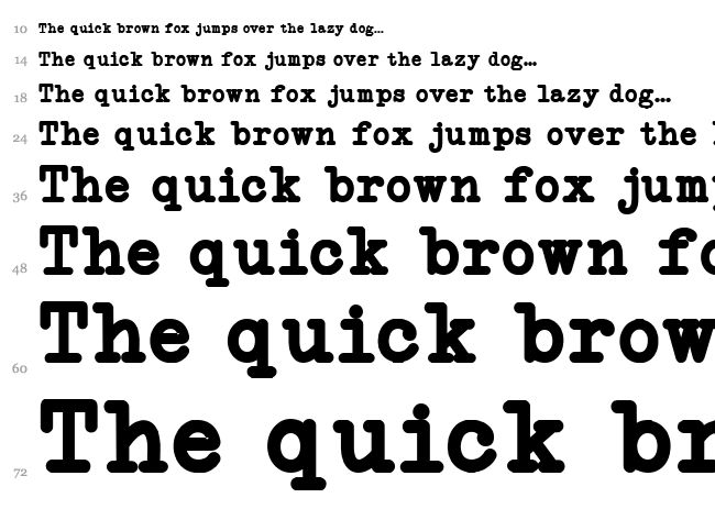 NeoBulletin font waterfall